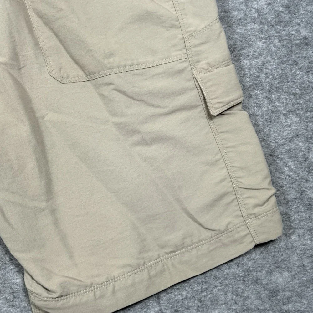 The North Face Hiking Cargo Shorts Men 34 (L) Belted Nylon Beige Solid